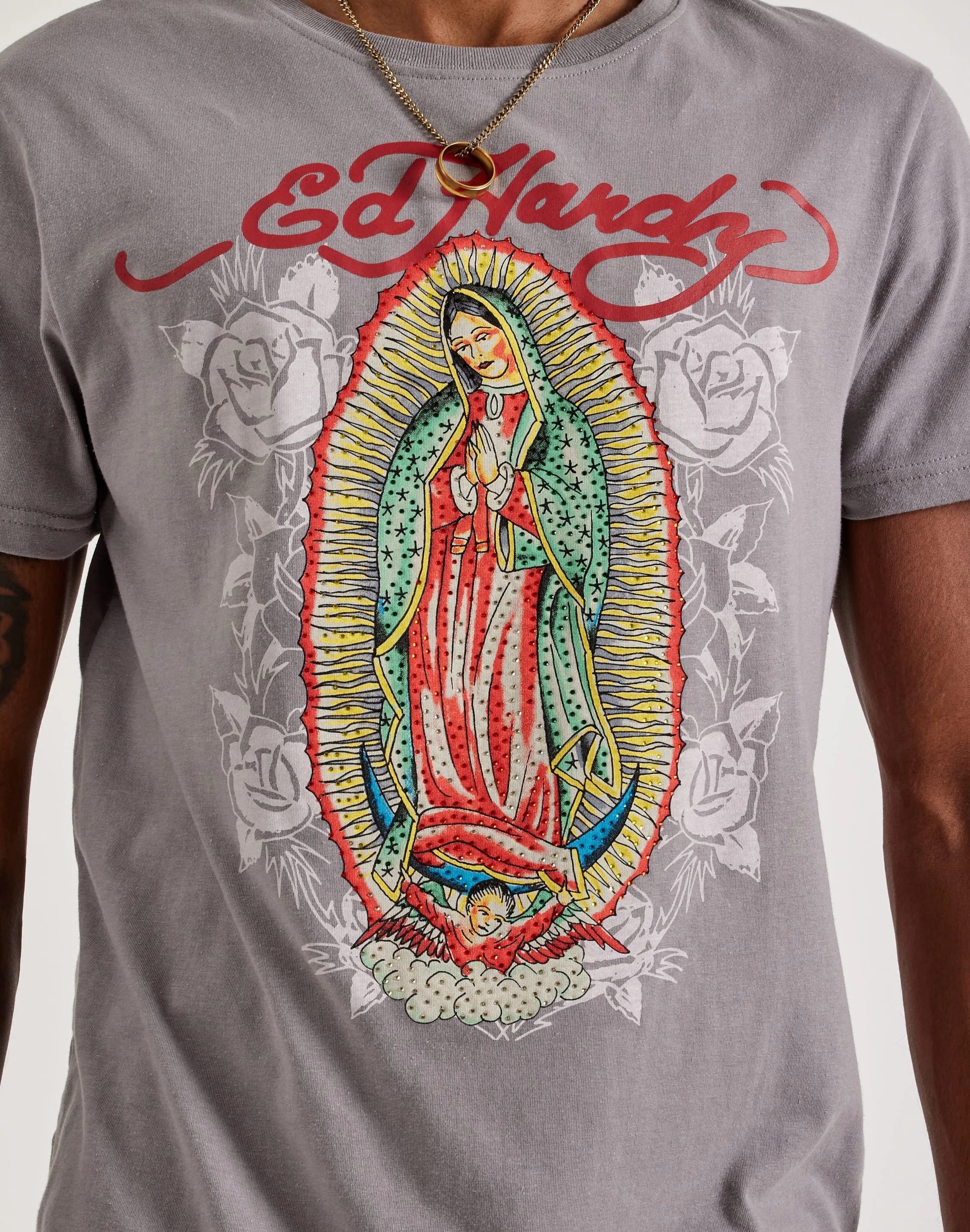Classic fashion pieces Ed Hardy Mary Rhinestone Tee