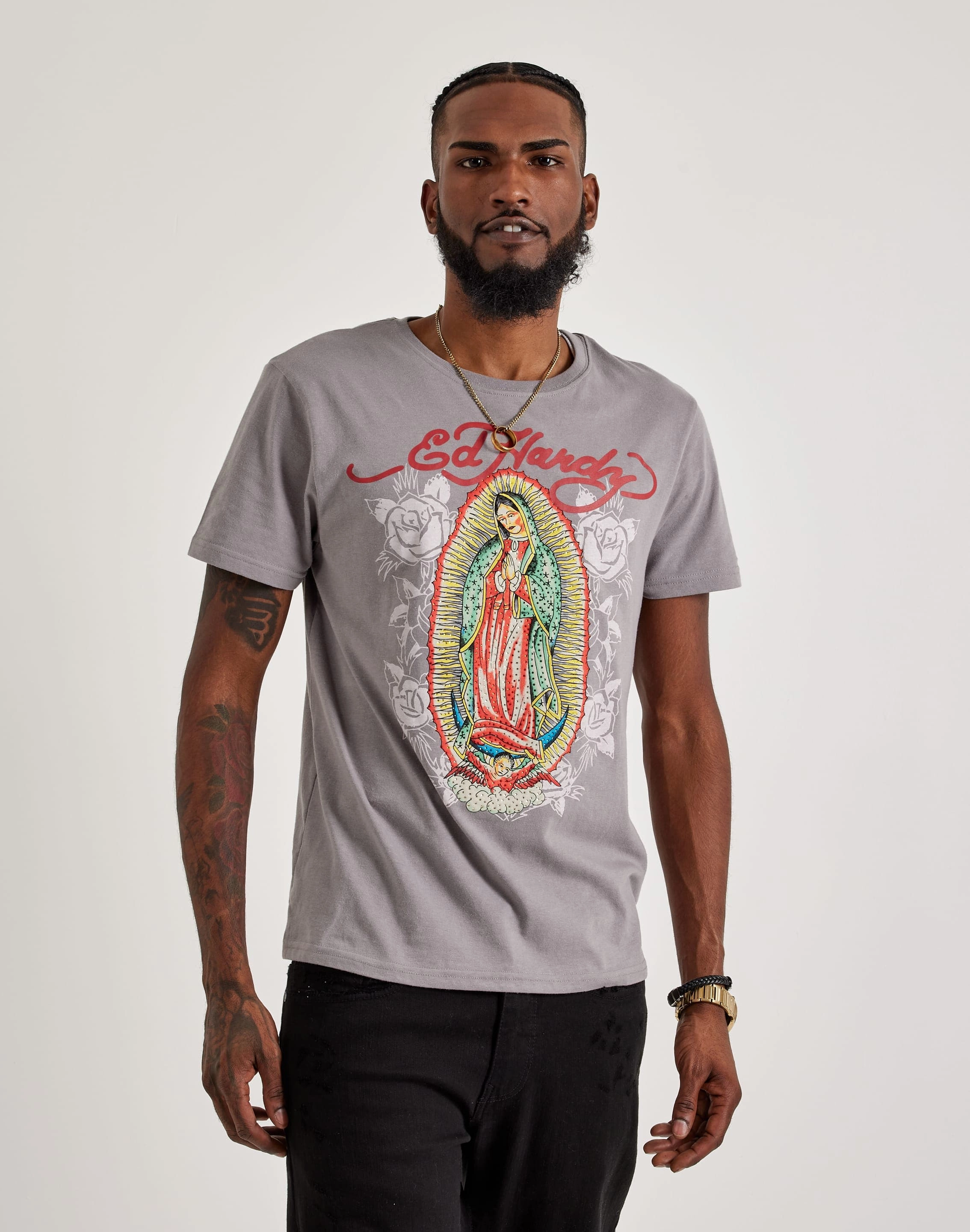Fashion inspiration Ed Hardy Mary Rhinestone Tee Wardrobe staples