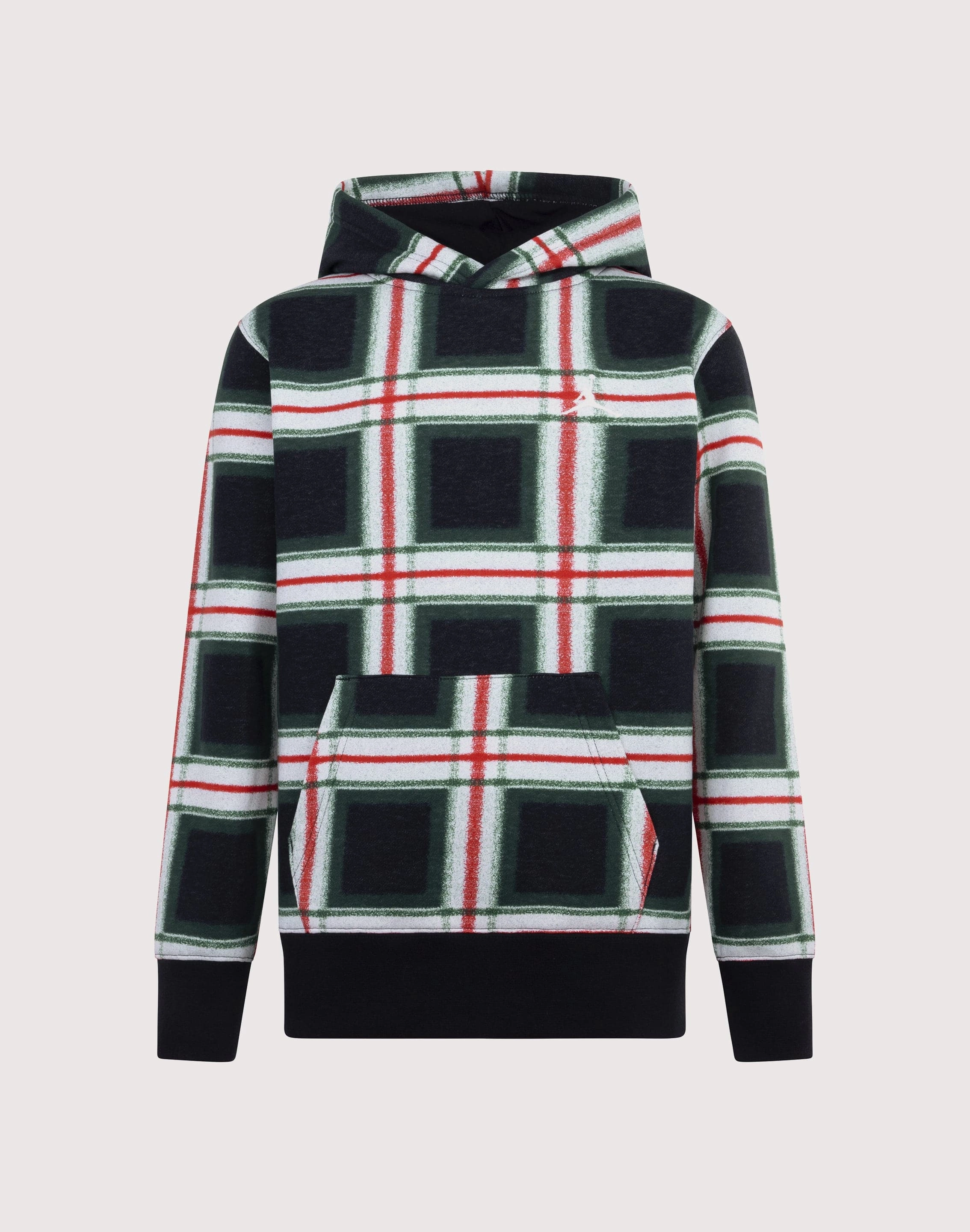 Classic fashion pieces Jordan Plaid Big Boys' Black Hoodie Clothing assortments