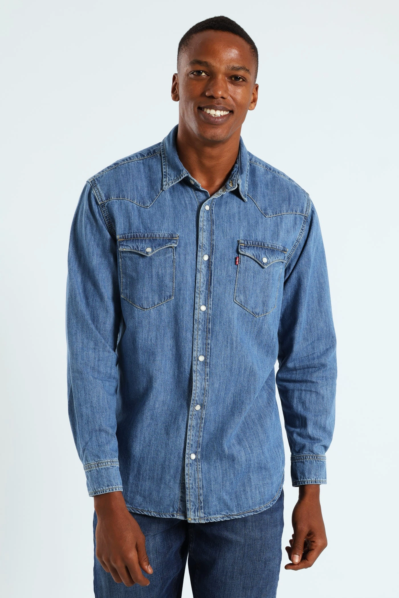 Classic Western Za Shirt - Dark Wash Patterned fashion (floral, stripes, etc.) Fashion trends by region