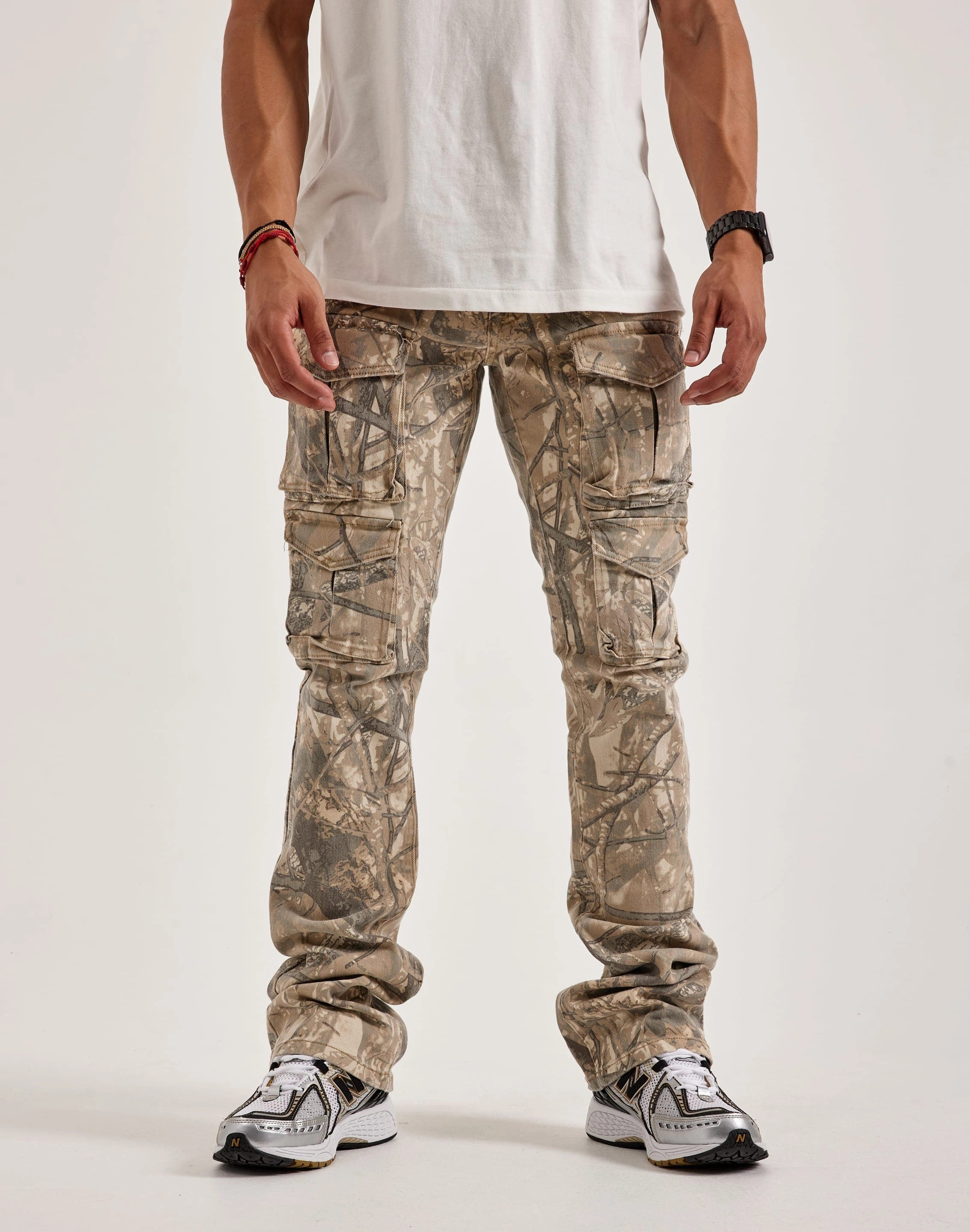 Clothing and accessories Smoke Rise Utility Stacked Flared Cargo Pants Online fashion shopping