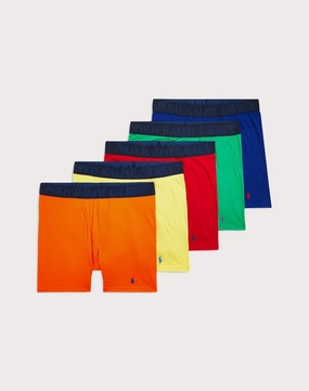 Clothing assortments Polo Ralph Lauren 4D Flex Boxer Briefs 5-Pack Printed fashion