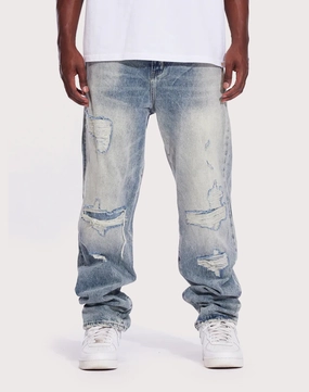 Clothing assortments THE LEVERAGE Crysp Denim Pacific Slim Straight Jeans Comfortable apparel