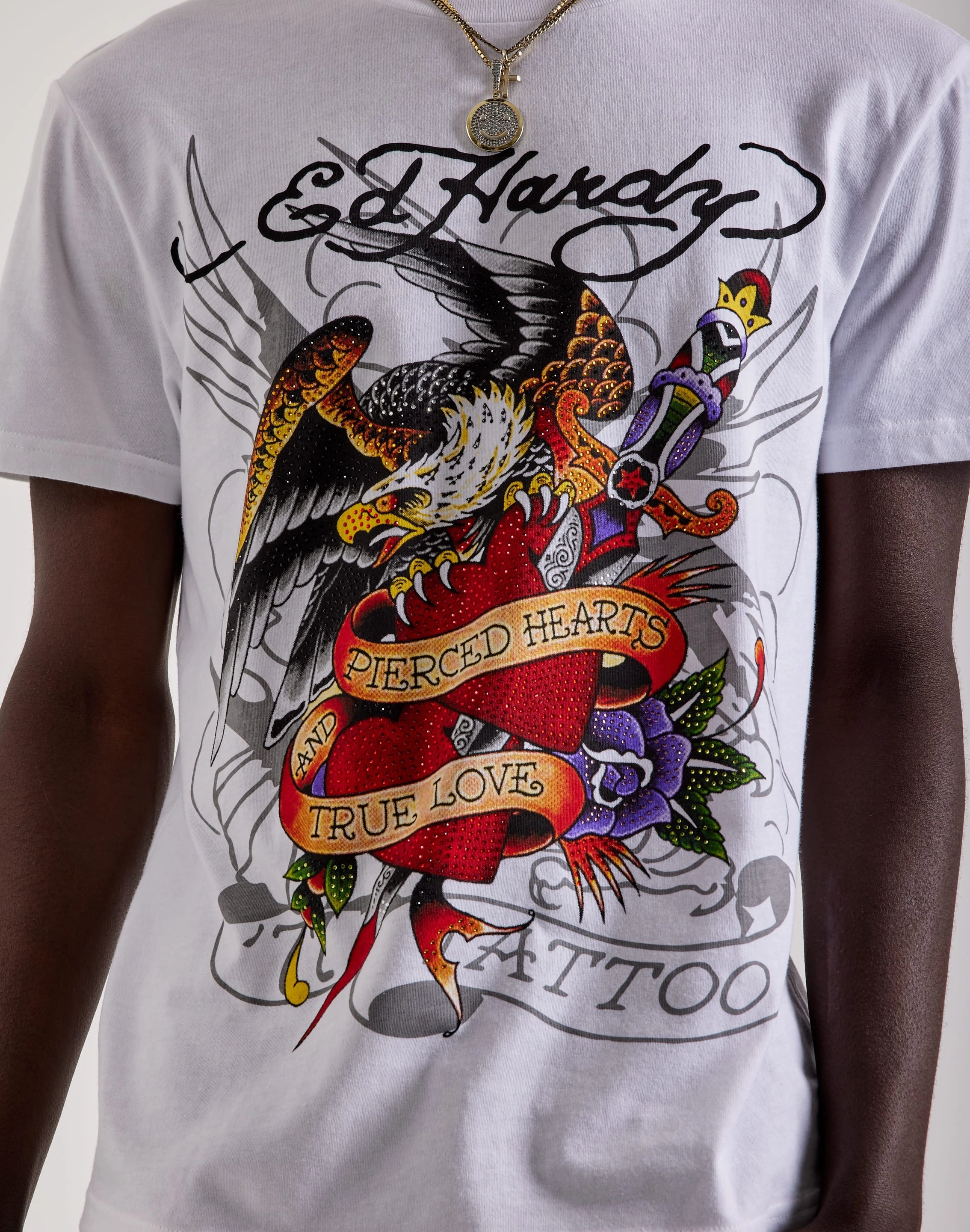 Clothing types Ed Hardy Pierced Eagle Rhinestone Tee