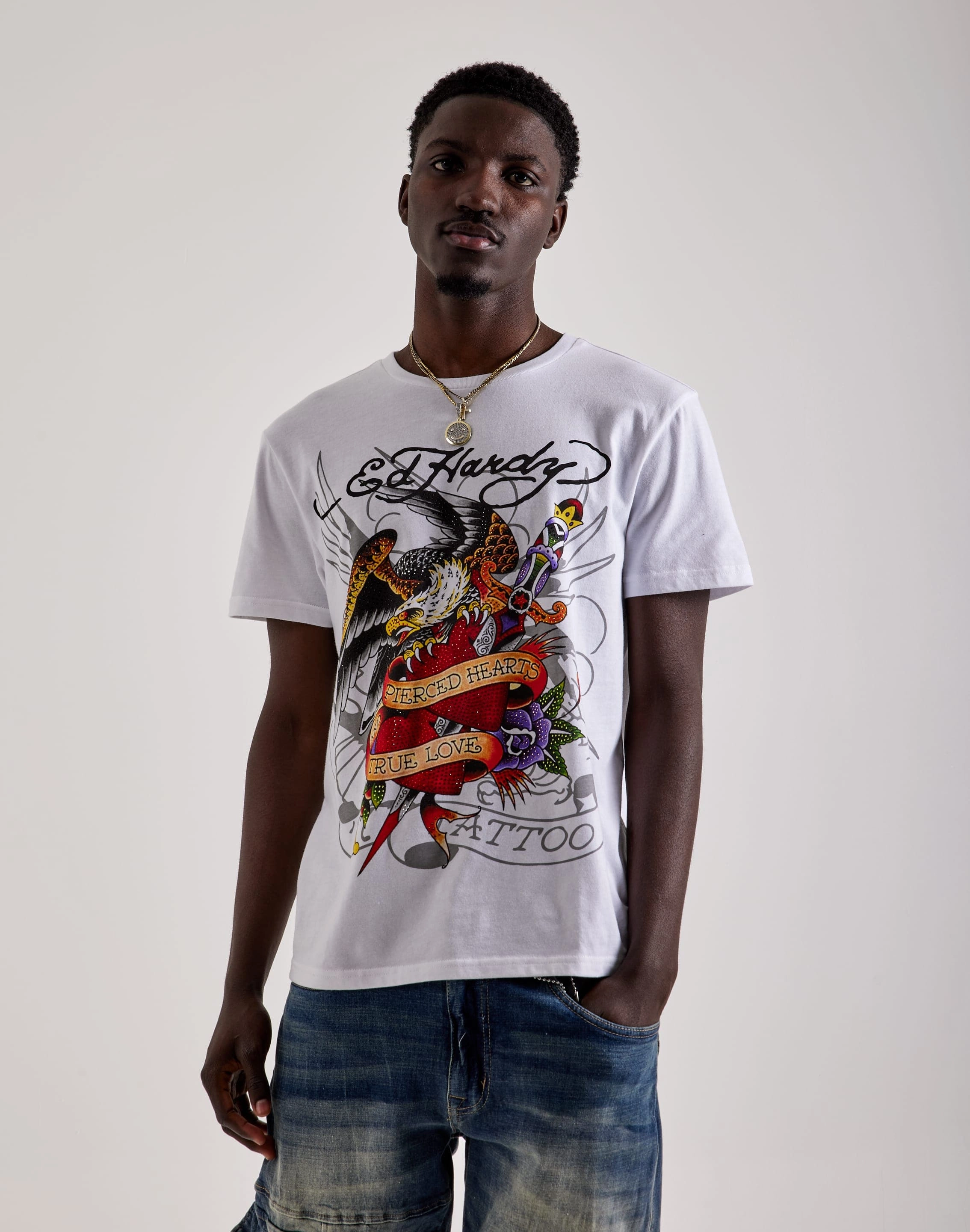 Clothing types Ed Hardy Pierced Eagle Rhinestone Tee Seasonal wear