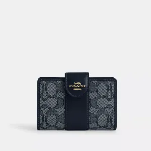 Coach Outlet Medium Corner Zip Wallet In Signature Jacquard COACH Outlet Bags