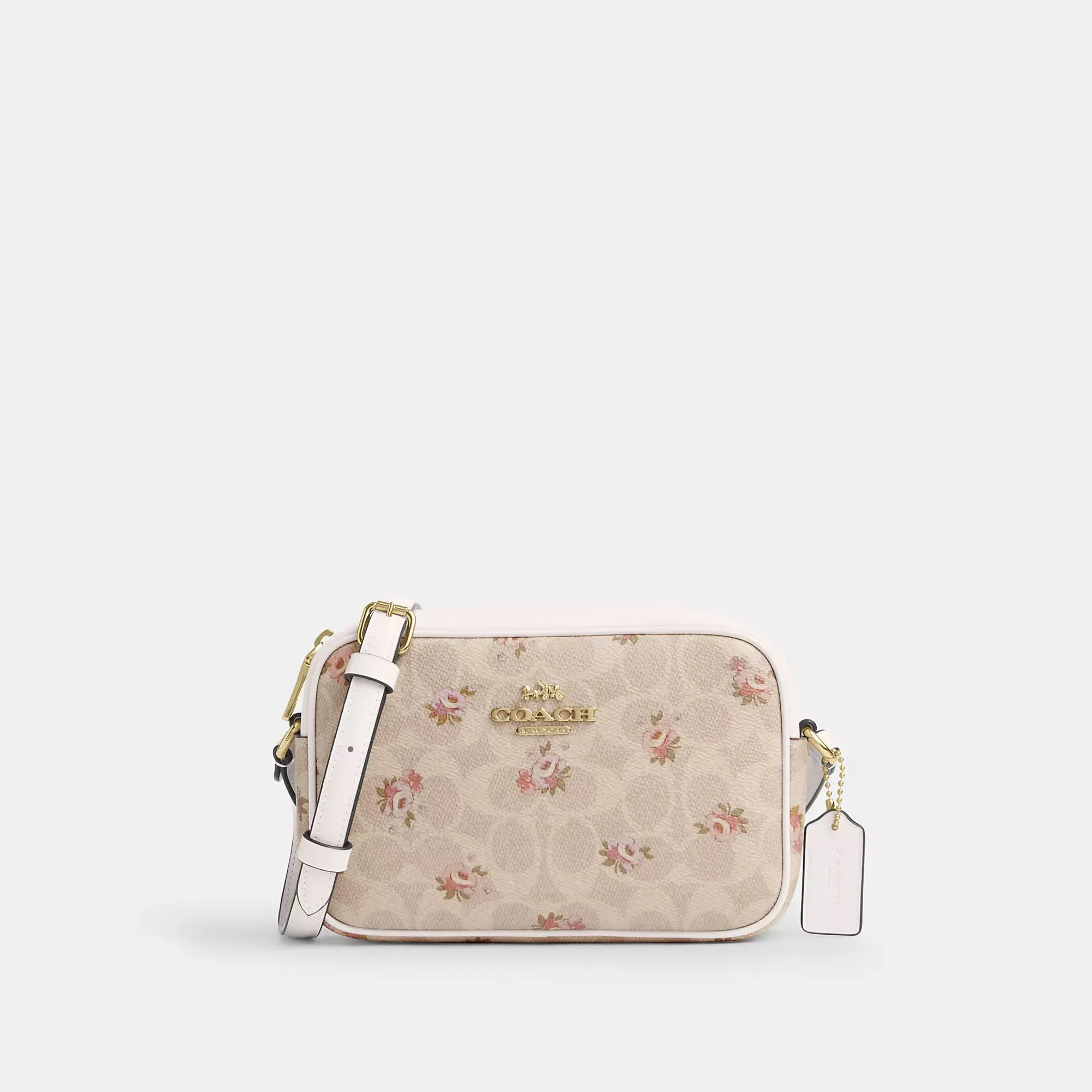 Coach Outlet Mini Jamie Camera Bag In Signature Canvas With Floral Print COACH Outlet Bags