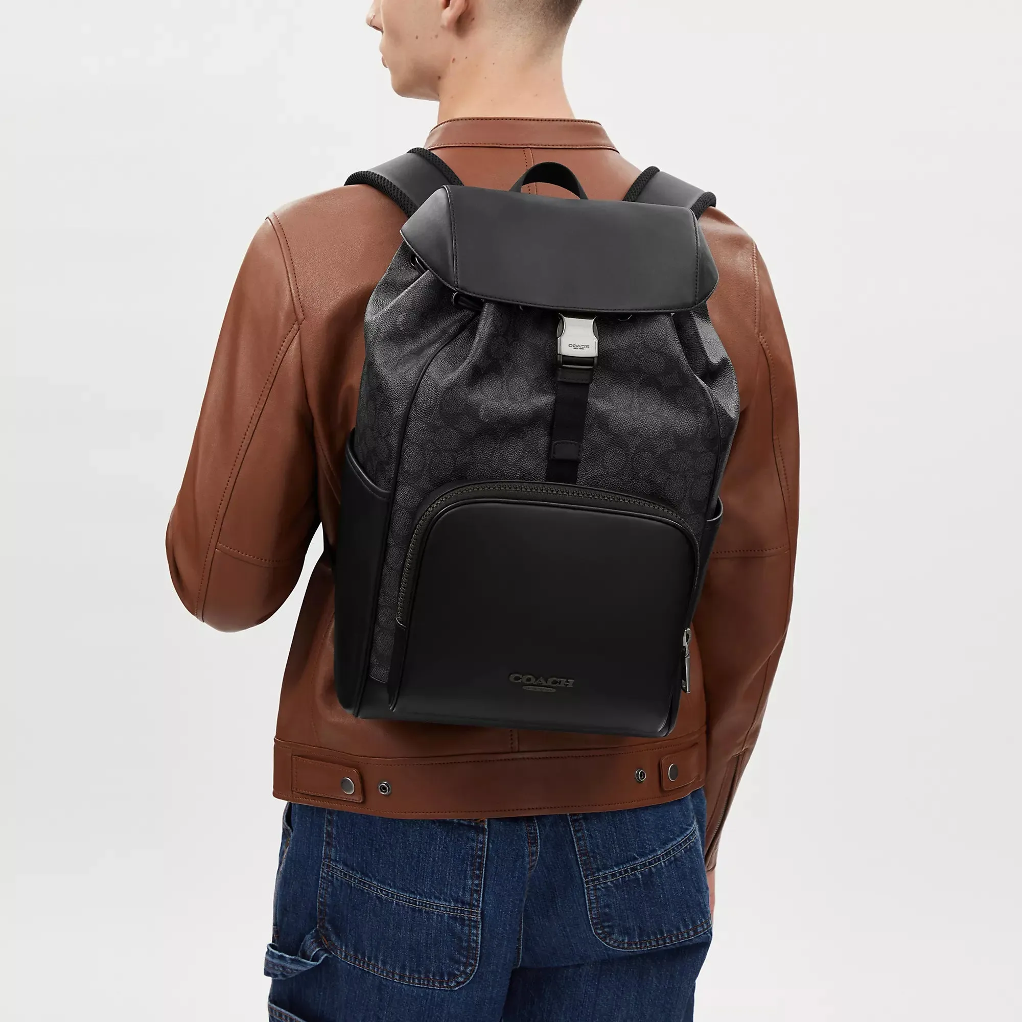Coach Outlet Racer Backpack In Signature COACH Outlet Bags
