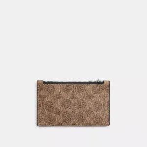 Coach Outlet Zip Card Case In Signature COACH Outlet Bags