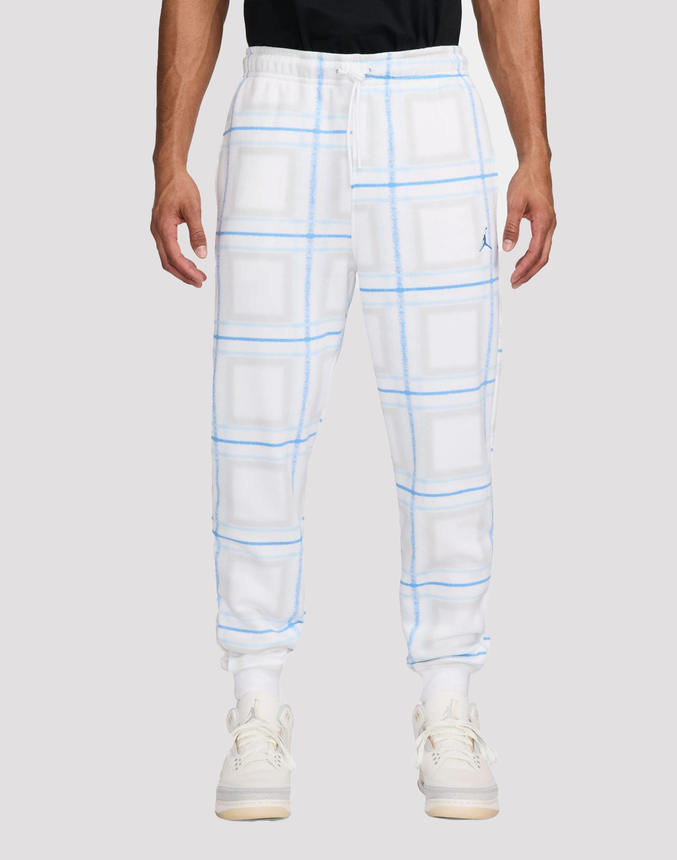 Comfortable apparel Jordan Essentials Fleece Holiday White Plaid Pants Outerwear options