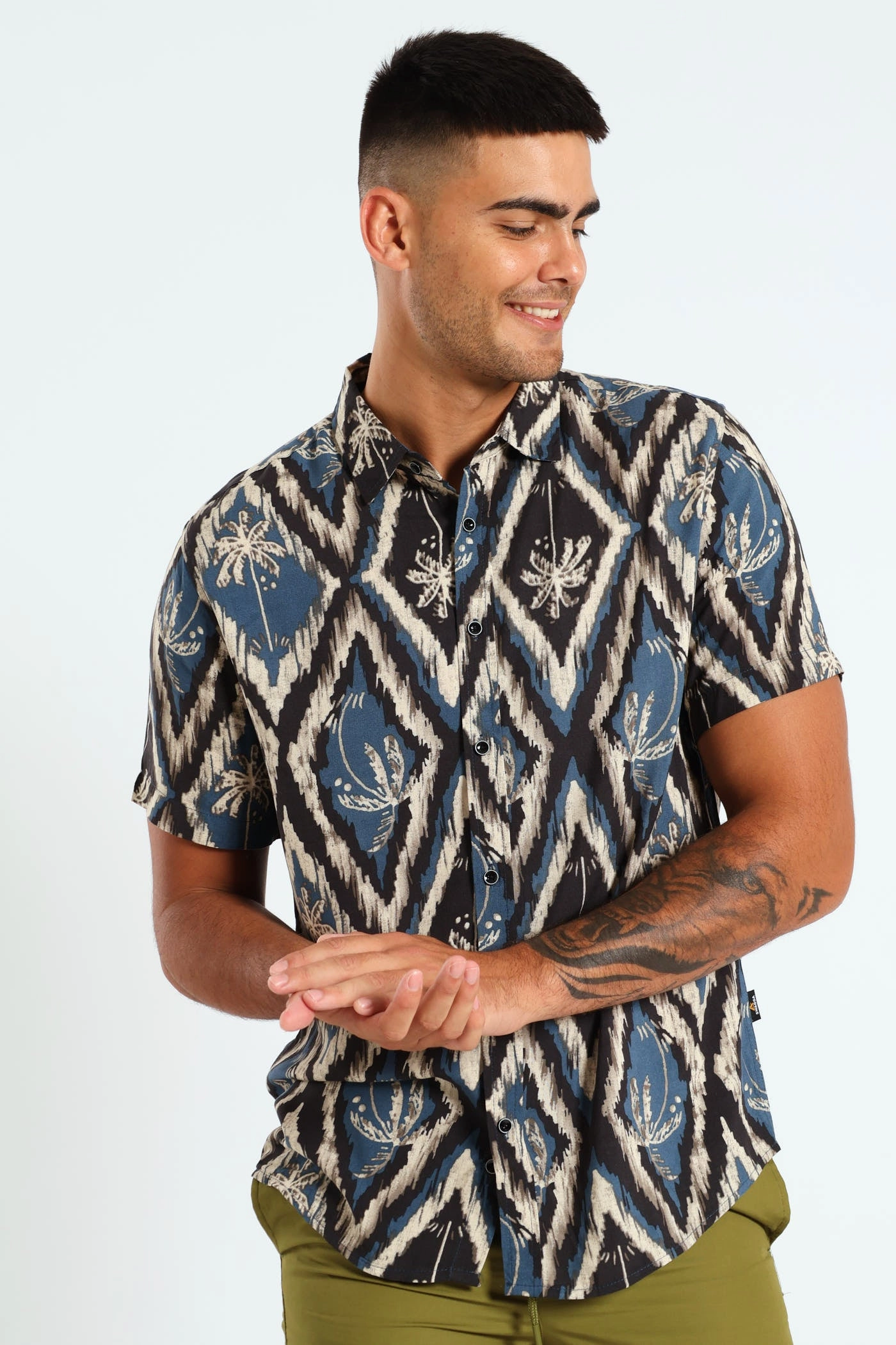 Viscose Aztek Shirt - Blue Hip - hop fashion Fashion sizes