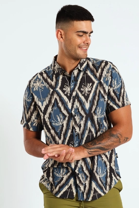 Cotton - made fashion Viscose Aztek Shirt - Blue Fashion advice