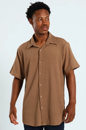 Crinkle Shirt - Taupe Ethical fashion choices Luxury fashion items
