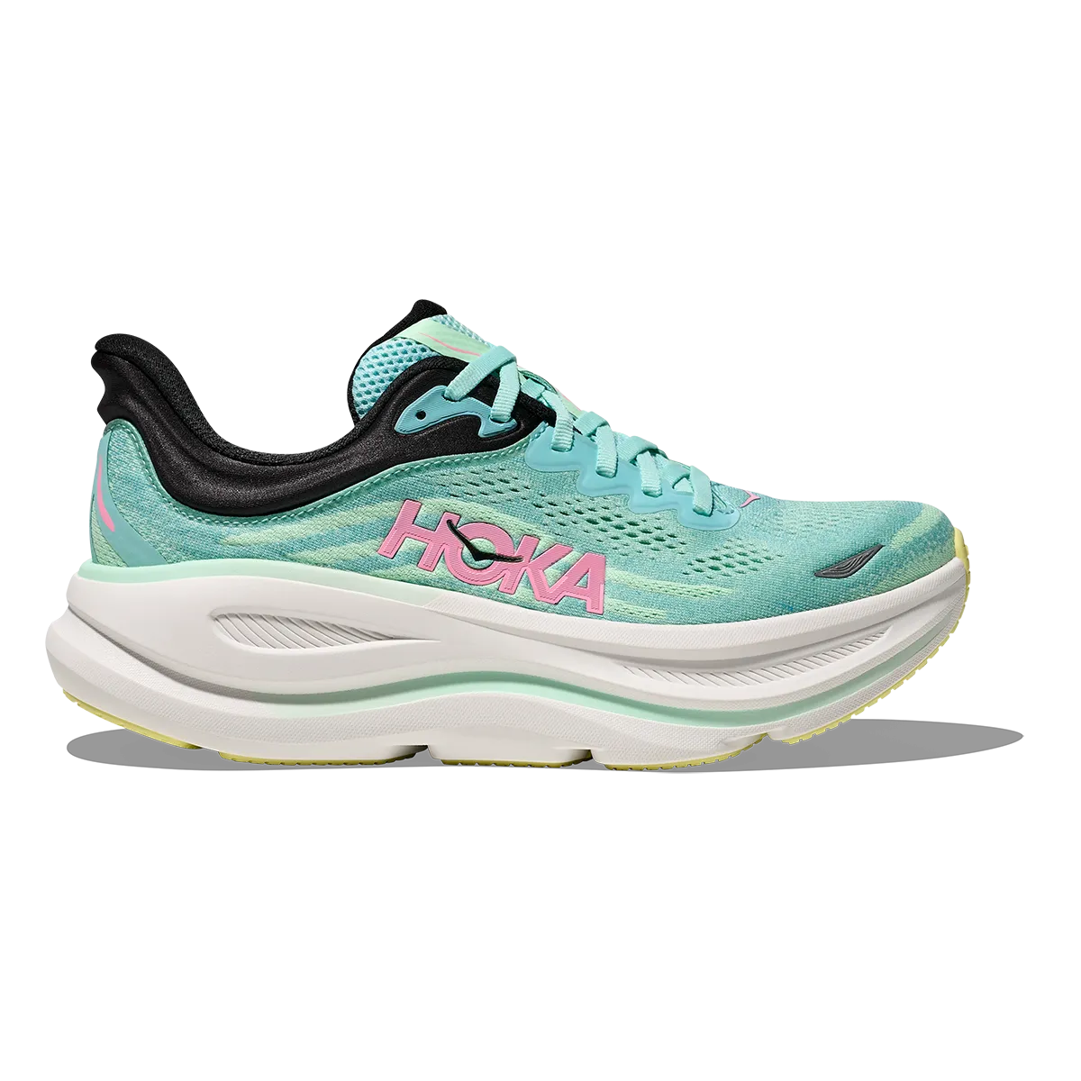 Sleek Hoka Bondi 9 Blue Spark - Mint Fluorite Meaningful