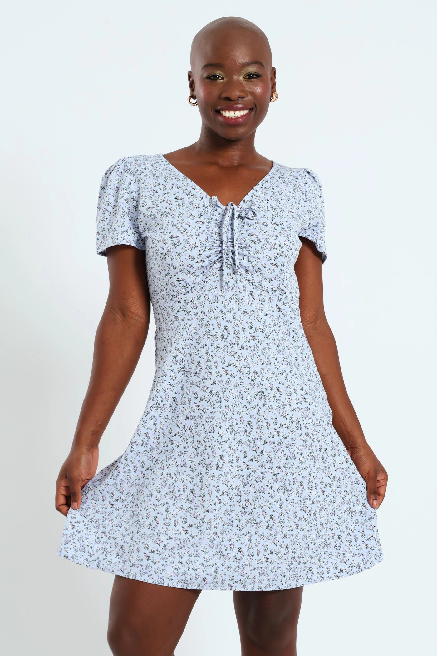 Delaney Mini Dress - Floral Fashion catalog Leather - material fashion
