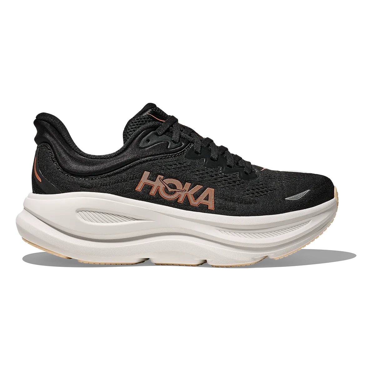 Hygienic Hoka Bondi 9 Black - Rose Gold Important