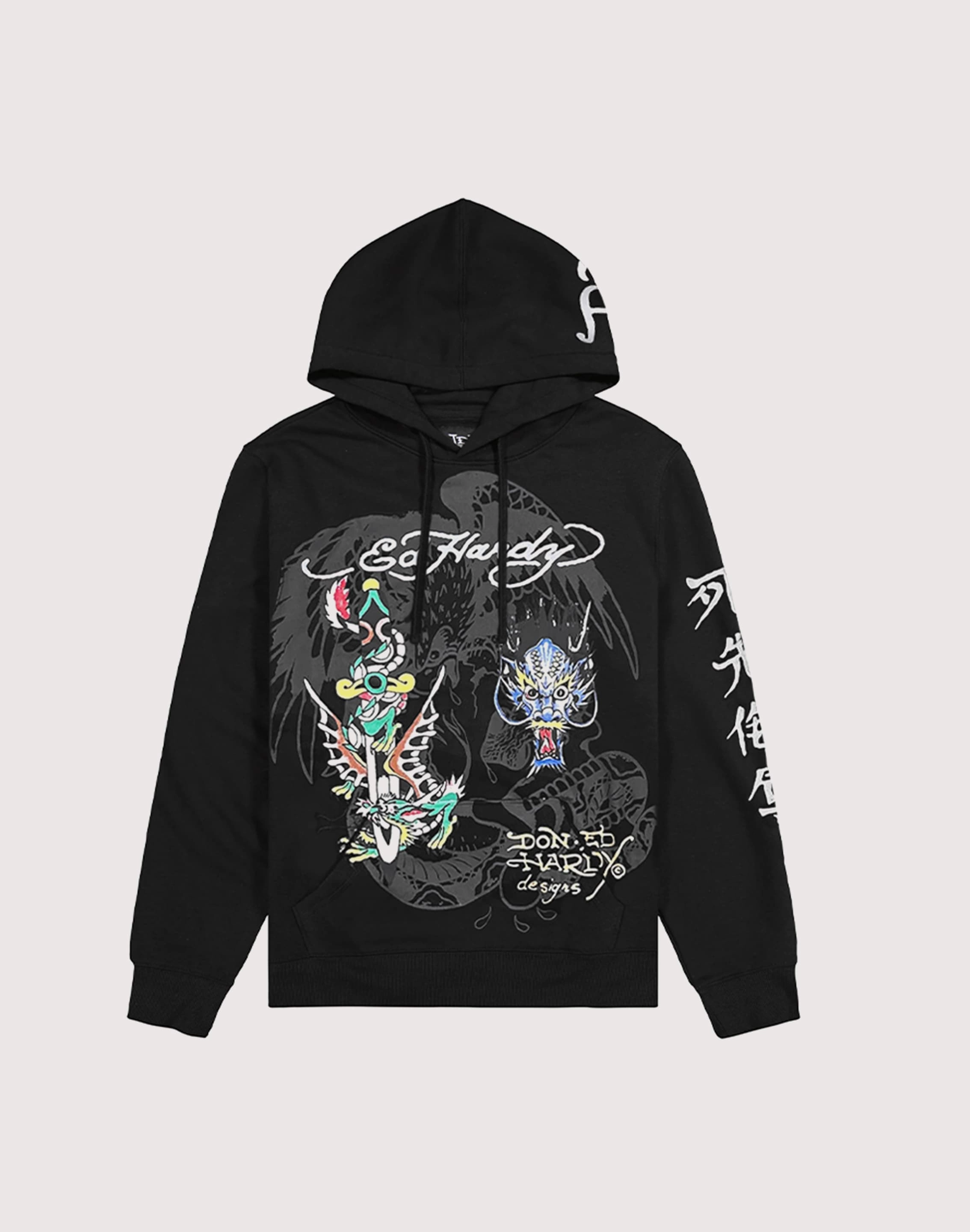 Ed Hardy Dragons Pullover Hoodie Fashion culture Embroidered fashion