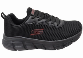 Design Software Skechers Mens BOBS Sport B Flex Chill Edge Comfortable Wide Fit Shoes Jackets