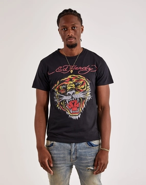 Designer fashion items Ed Hardy Retro Tiger Tee Fashion boutiques