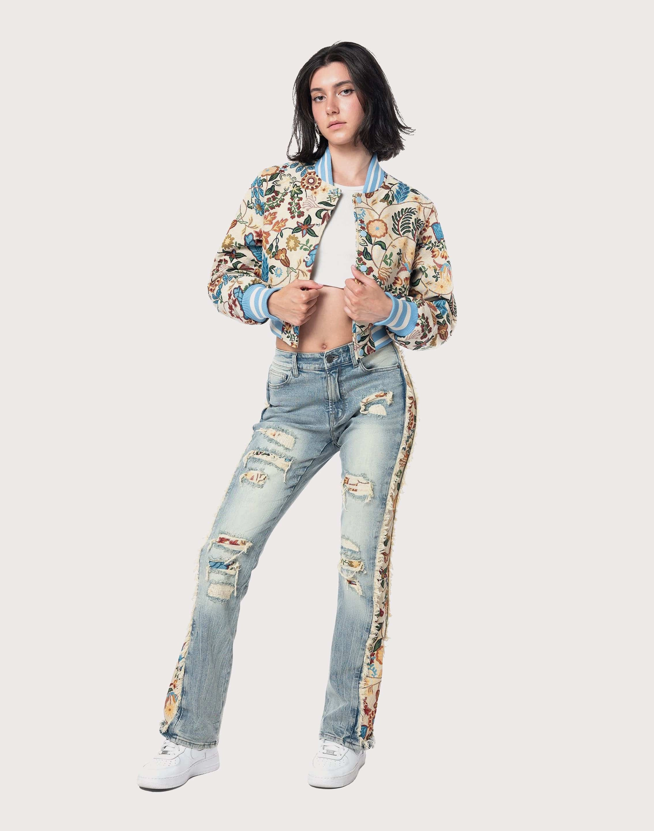 Designer fashion items Grindhouse High Rise Bootcut Tapestry Pants Fashion models