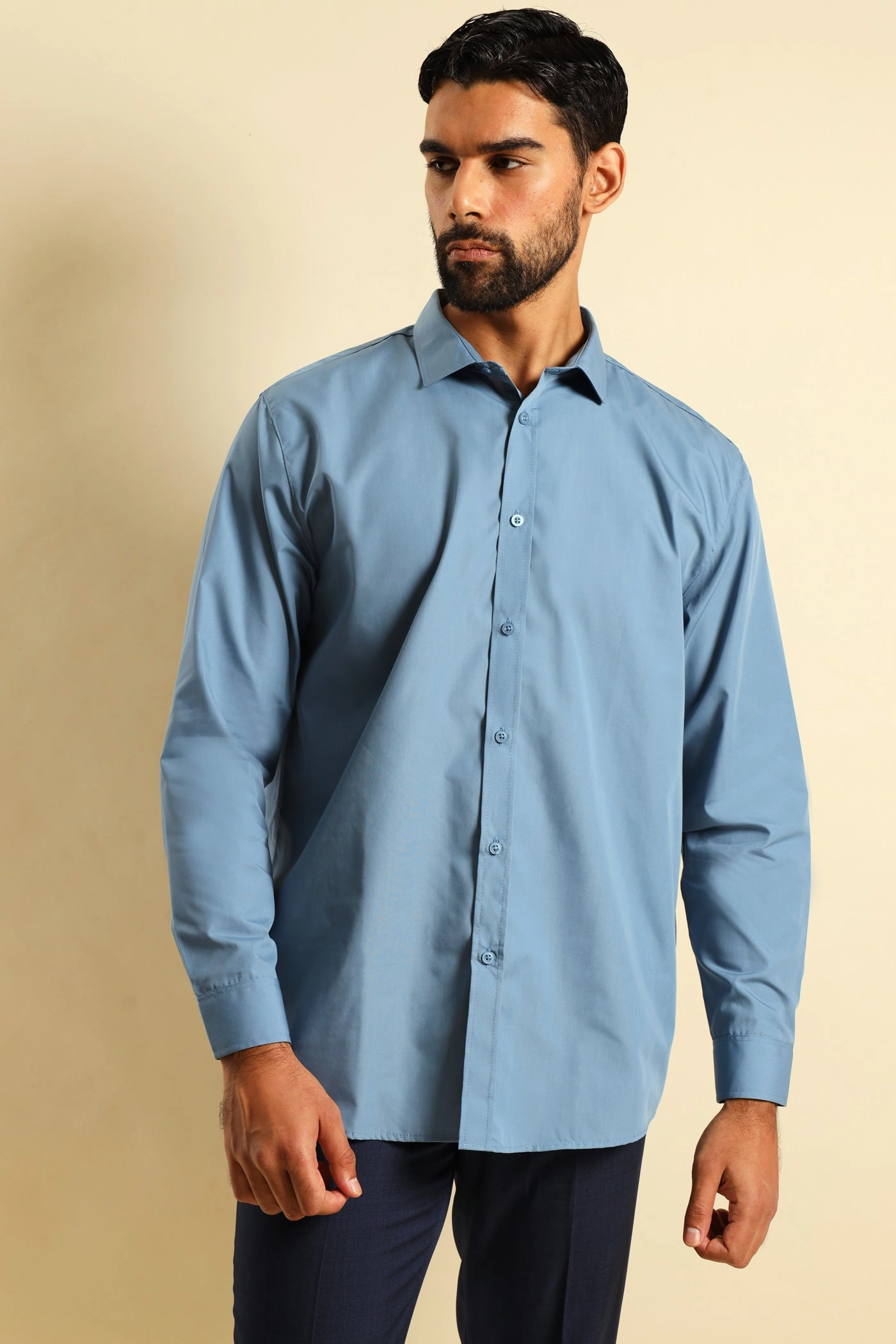 Easy Care Long Sleeve Shirt - Airforce Fashion labels Wardrobe staples