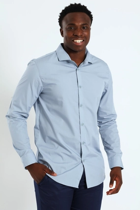 Easy Care Long Sleeve Shirt - Light Blue Style statements Best - selling fashion
