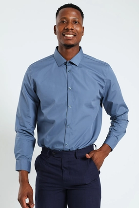Easy Care Long Sleeve Shirt - Petrol Patterned fashion (floral, stripes, etc.) Fashion models