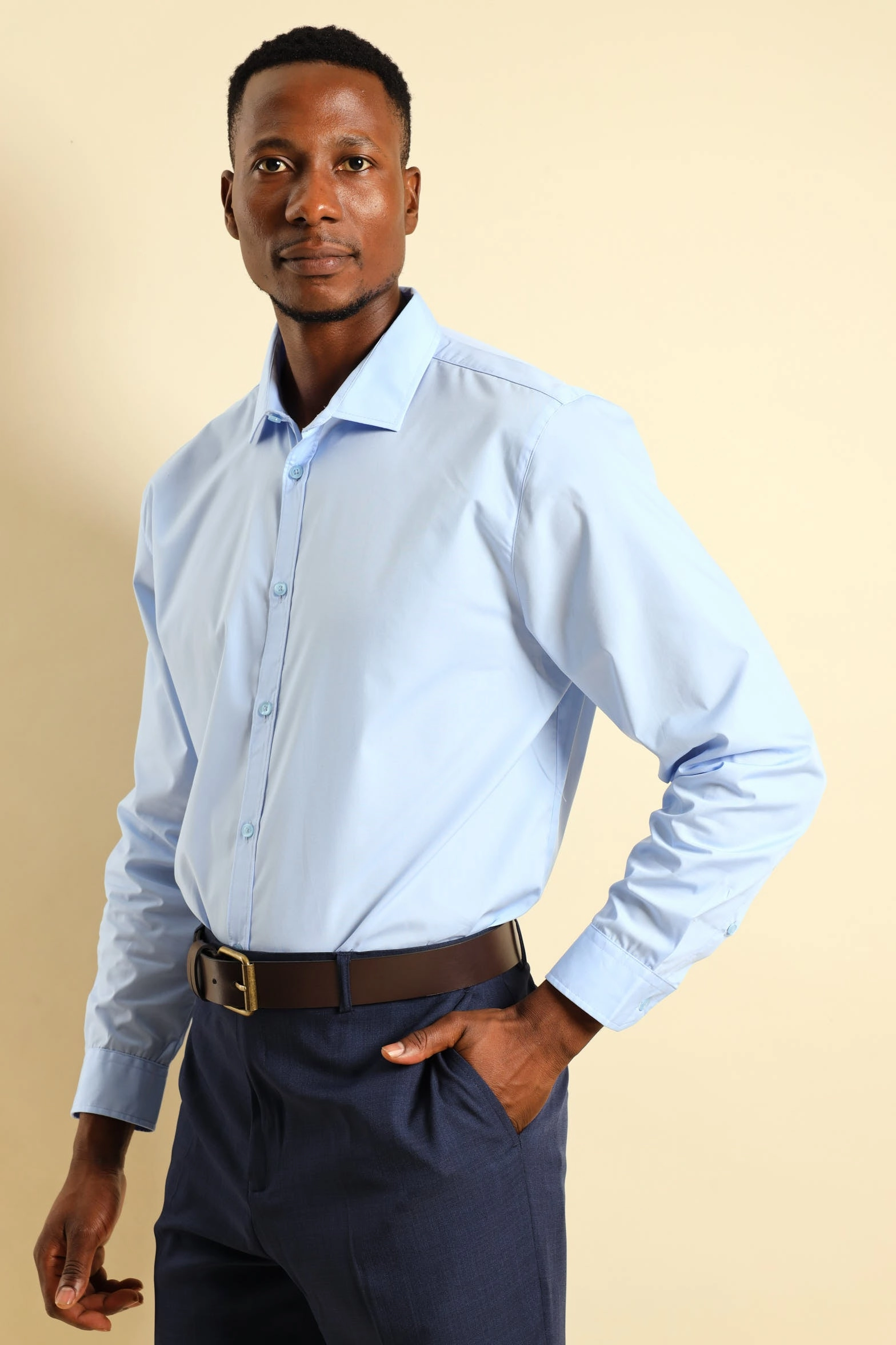 Fashion trends by region Easy Care Shirt - Light Blue Formal wear selections