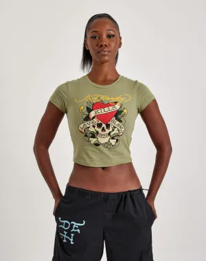 Ed Hardy Love Kills Slowly Skull Baby Tee Preppy style items Fashion photography