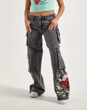 Ed Hardy Sacred Heart Cargo Jeans Fashion archives Wool - sourced fashion