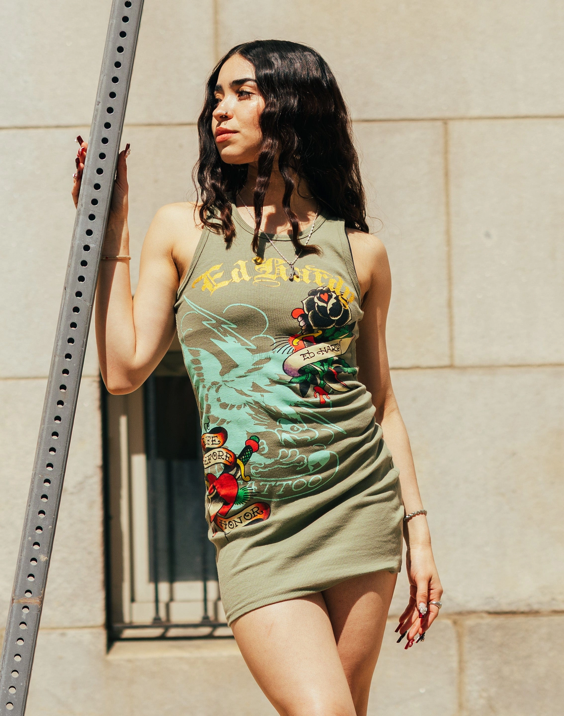 Ed Hardy Black Rose Tank Dress Fashion labels Fashion collections