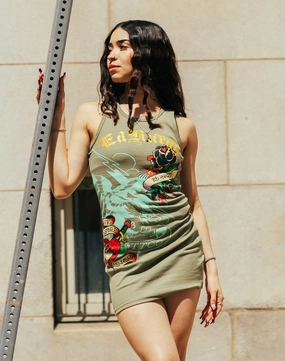 Ed Hardy Black Rose Tank Dress Fashion customization Fashion storage (wardrobes, hangers, etc.)