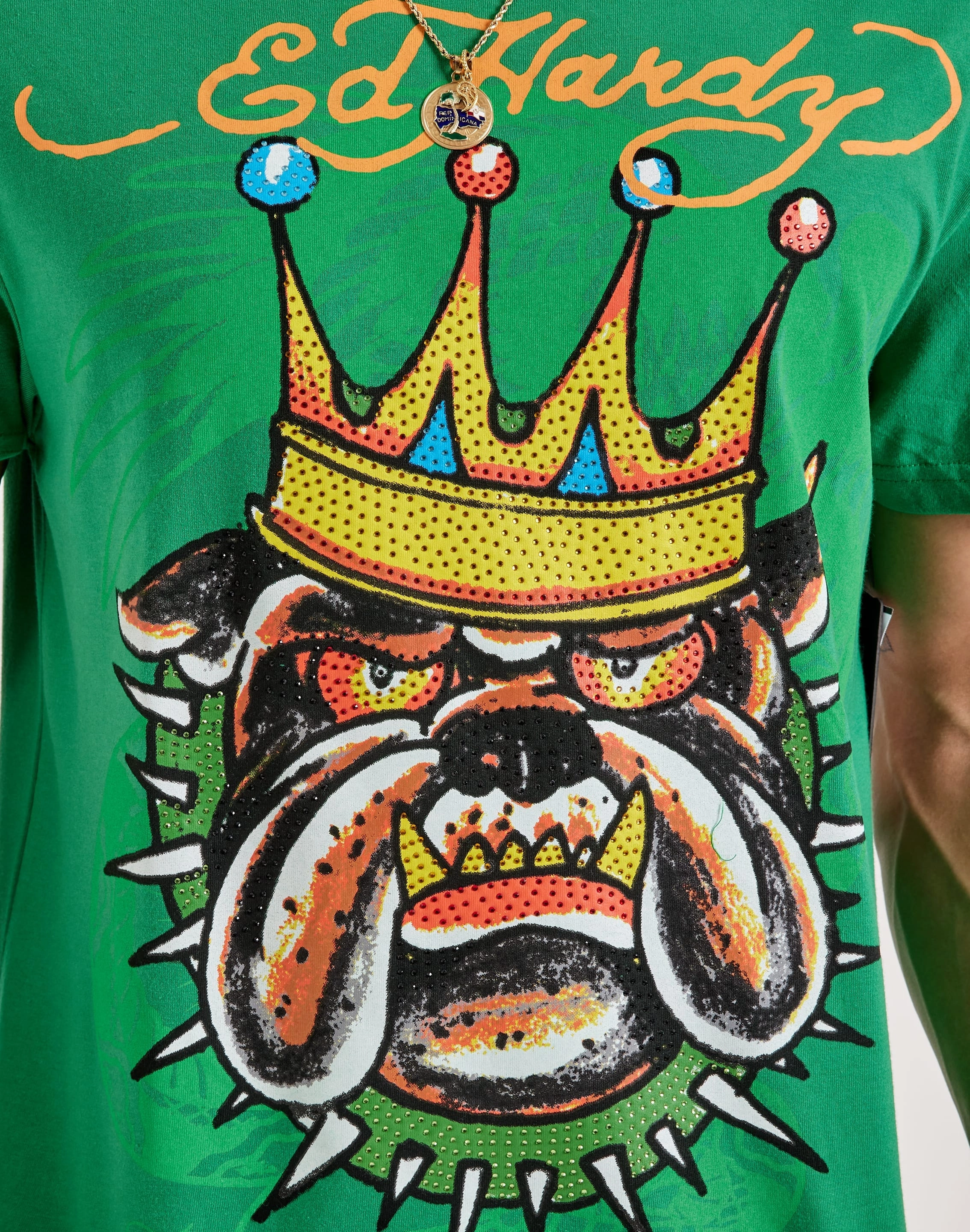 Ed Hardy Bulldog Rhinestone Tee Fashion influencers' recommendations
