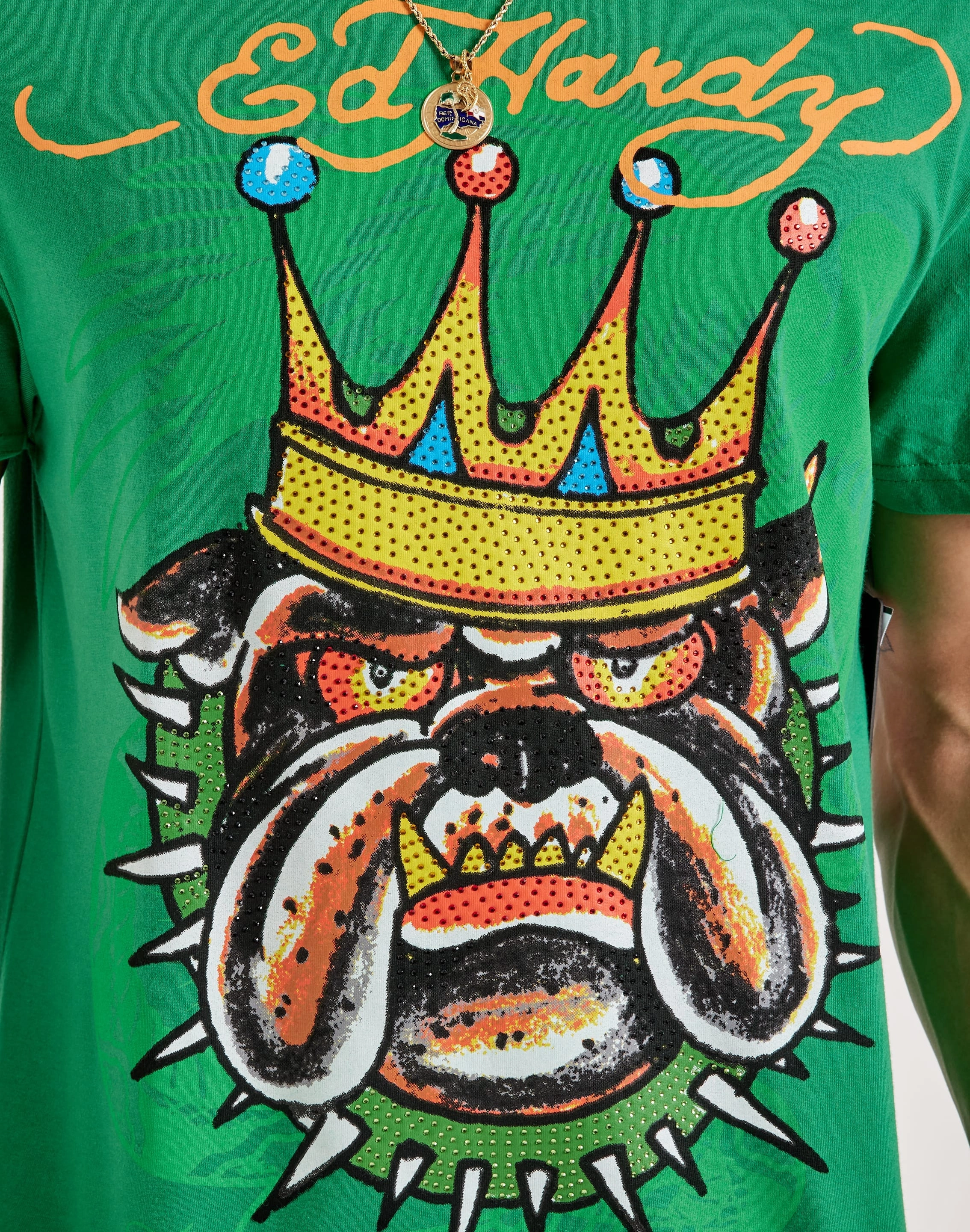 Ed Hardy Bulldog Rhinestone Tee Fashion influencers' recommendations