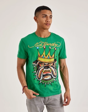 Ed Hardy Bulldog Rhinestone Tee Fashion influencers' recommendations Clothing and accessories