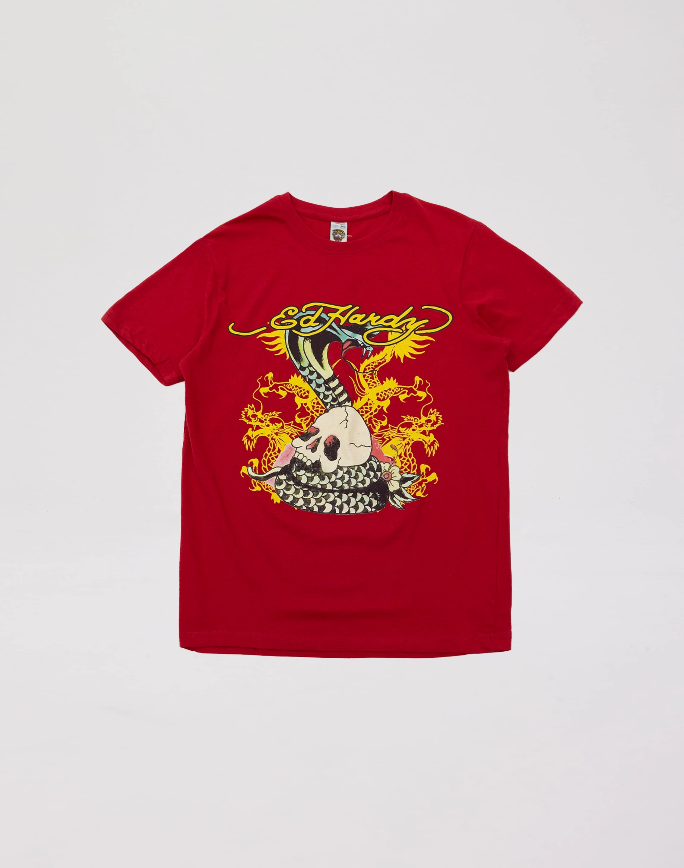 Ed Hardy Cobra Skull Tee Grade-School Silk - fabric fashion Fashion museums