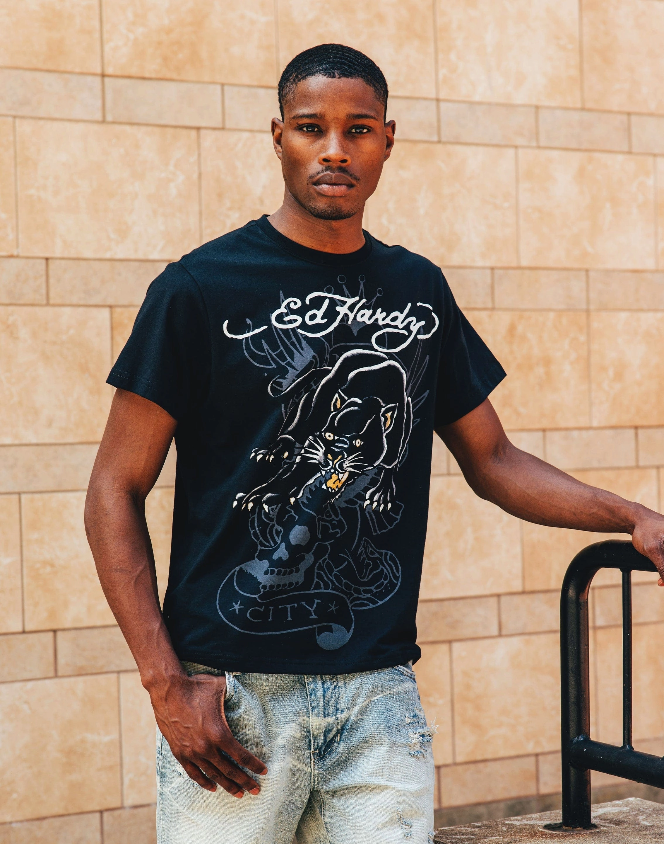 Fashion essentials Ed Hardy Crouching Panther Tee Popular fashion picks
