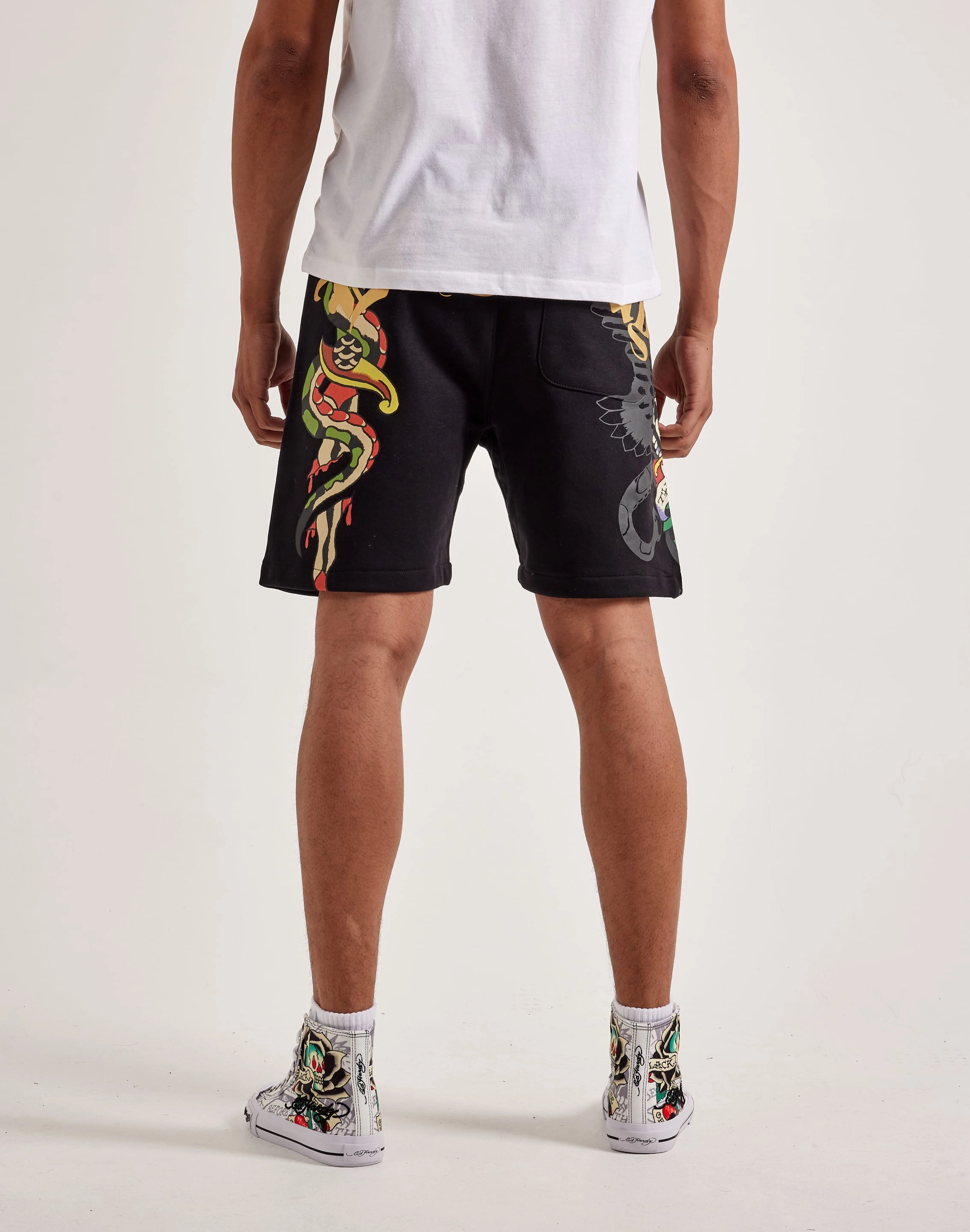 Ed Hardy Dagger Rose Fleece Shorts Smart casual wear