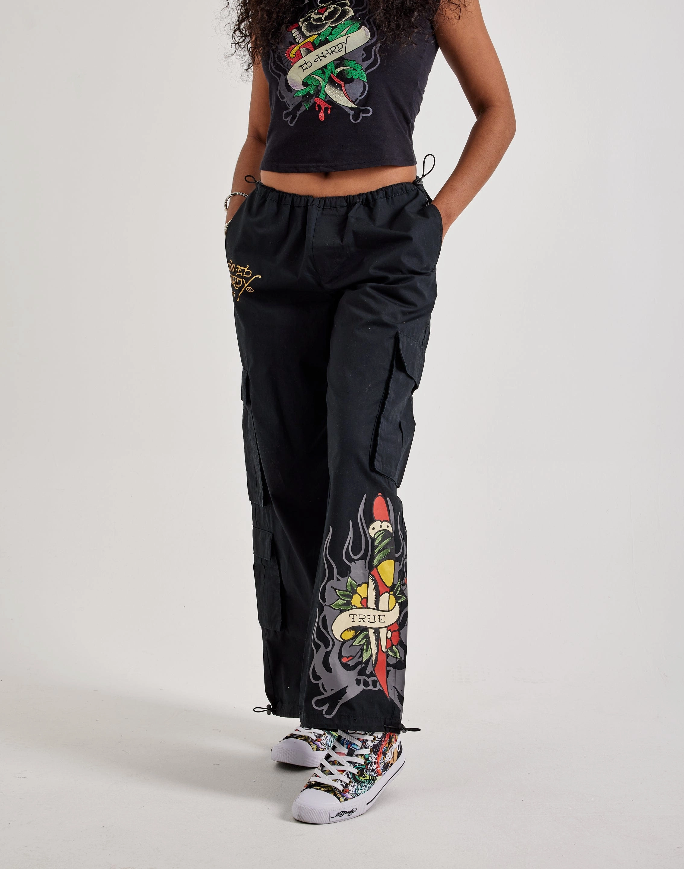 Ed Hardy Dagger Skull Cargo Pants Quality apparel
