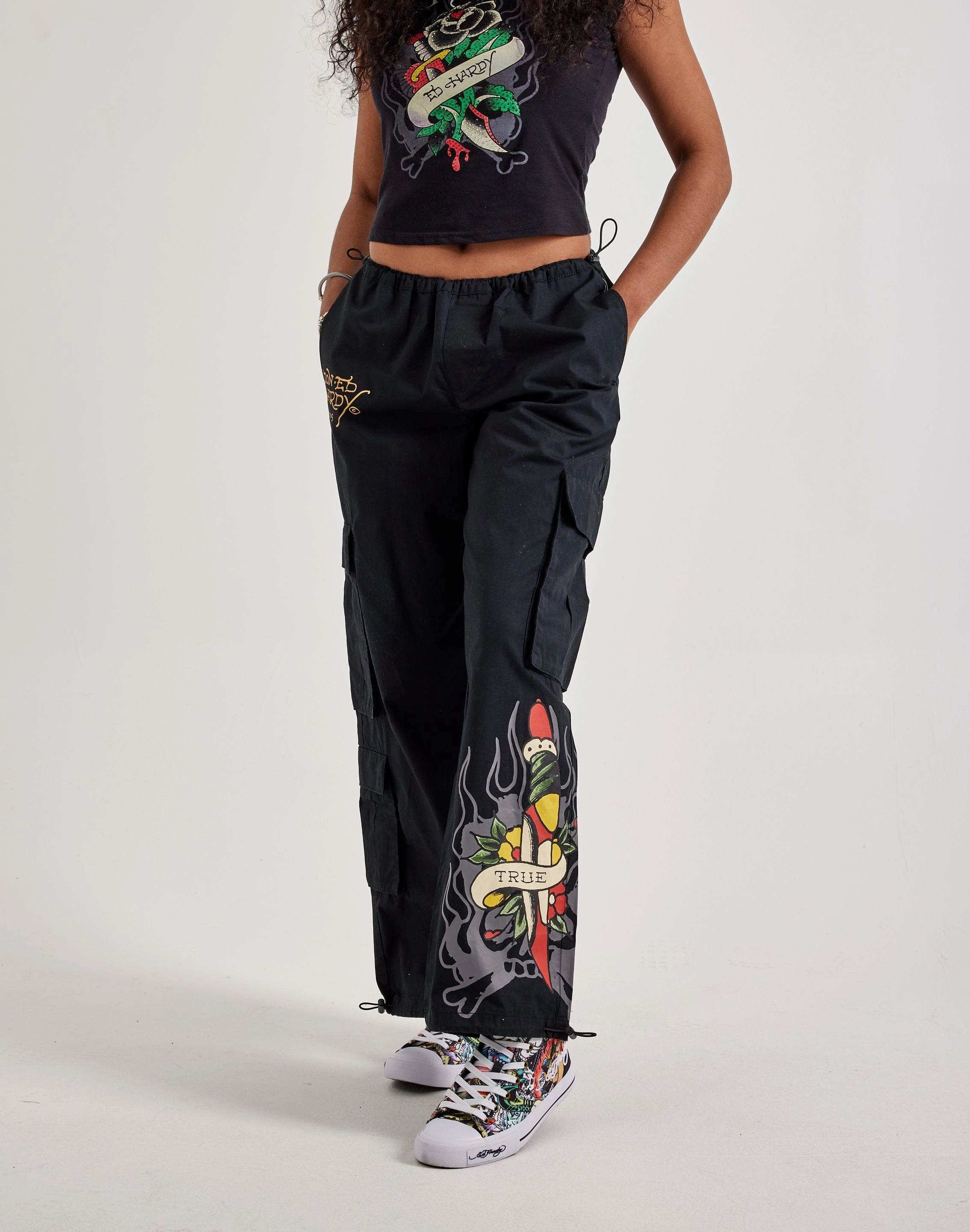 Ed Hardy Dagger Skull Cargo Pants Quality apparel