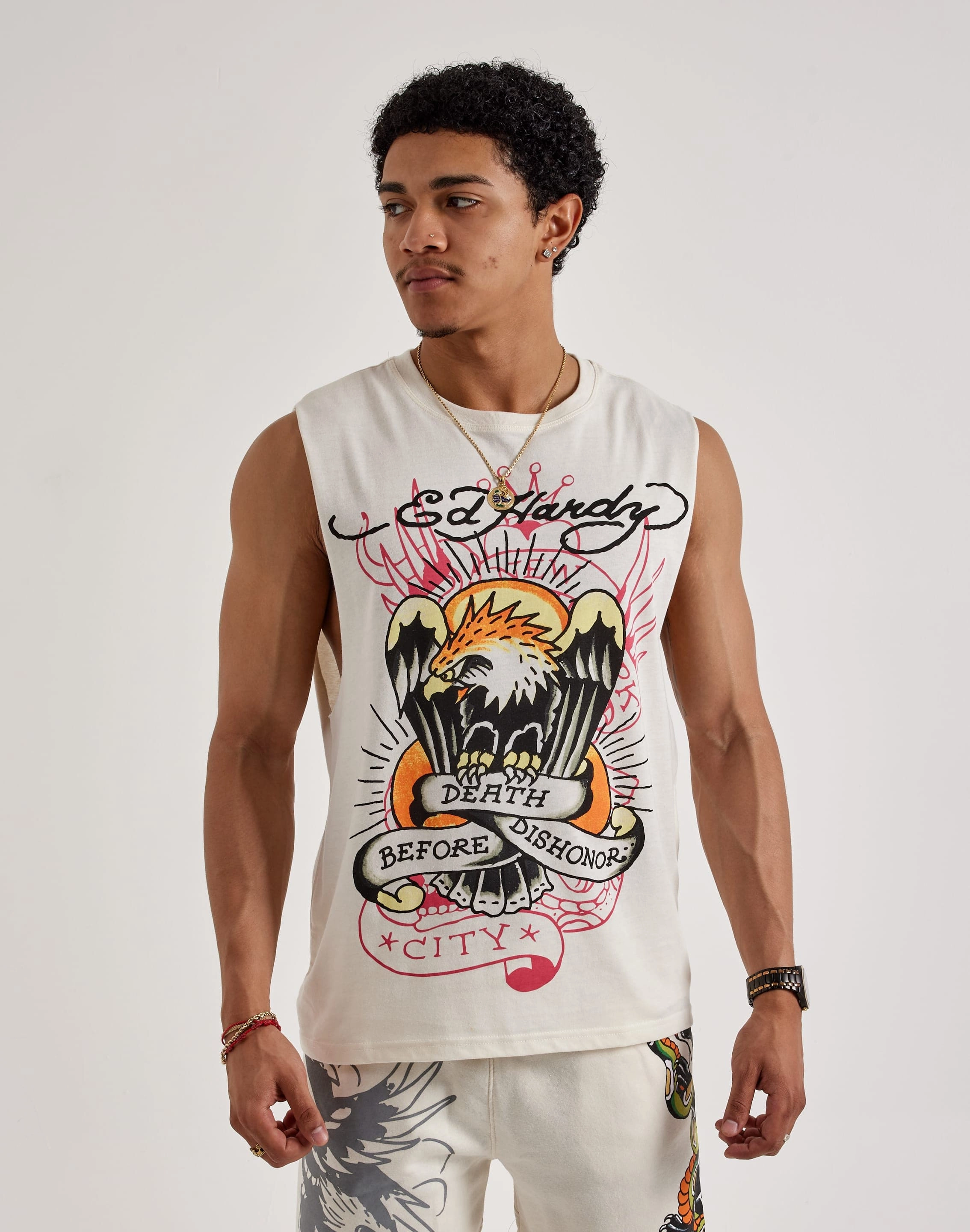 Ed Hardy Death Before Dishonor Eagle Sleeveless Tee Fashion trends Seasonal wear