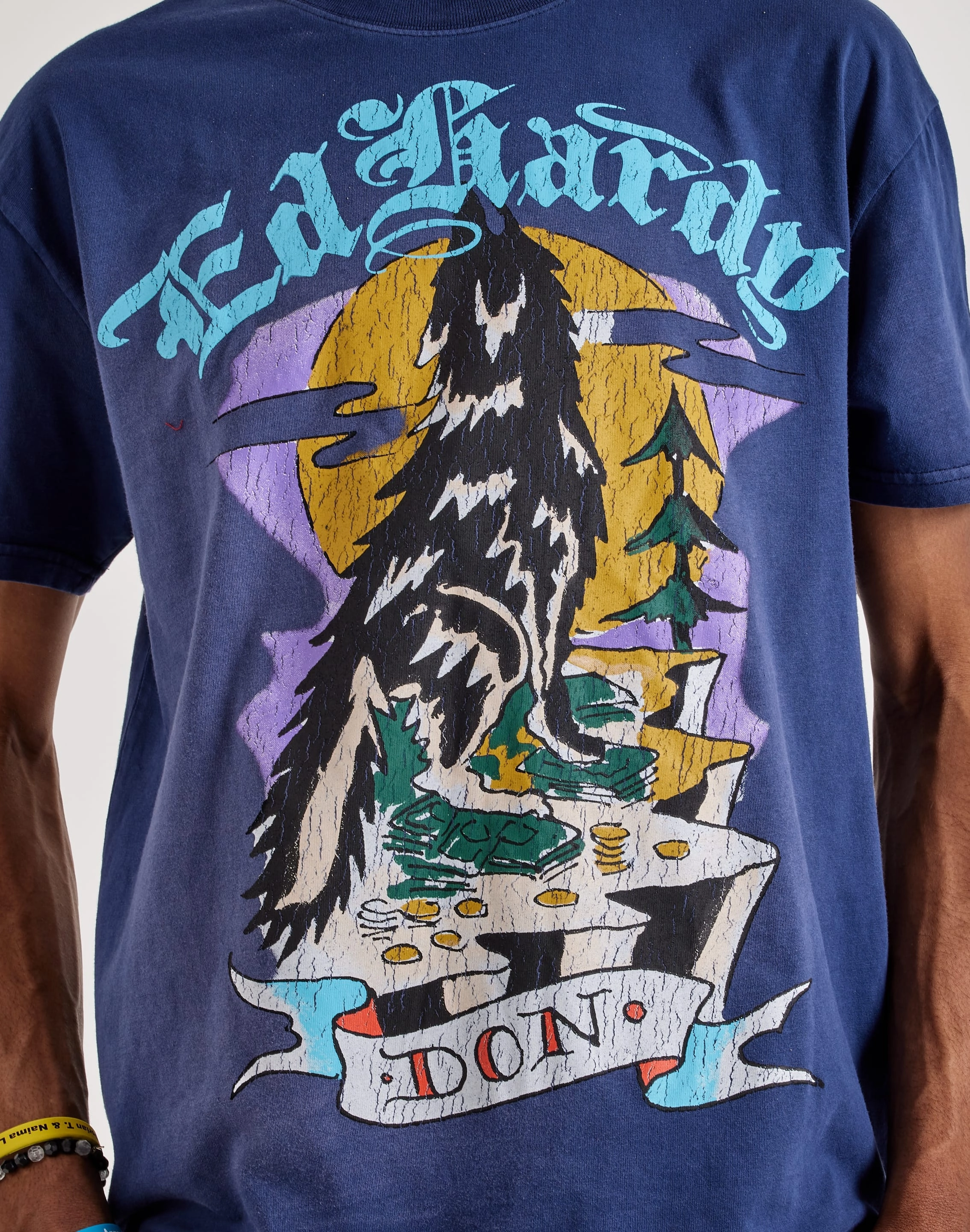 Ed Hardy  Don Wolf Short Sleeve Boxy Tee Fashionable options