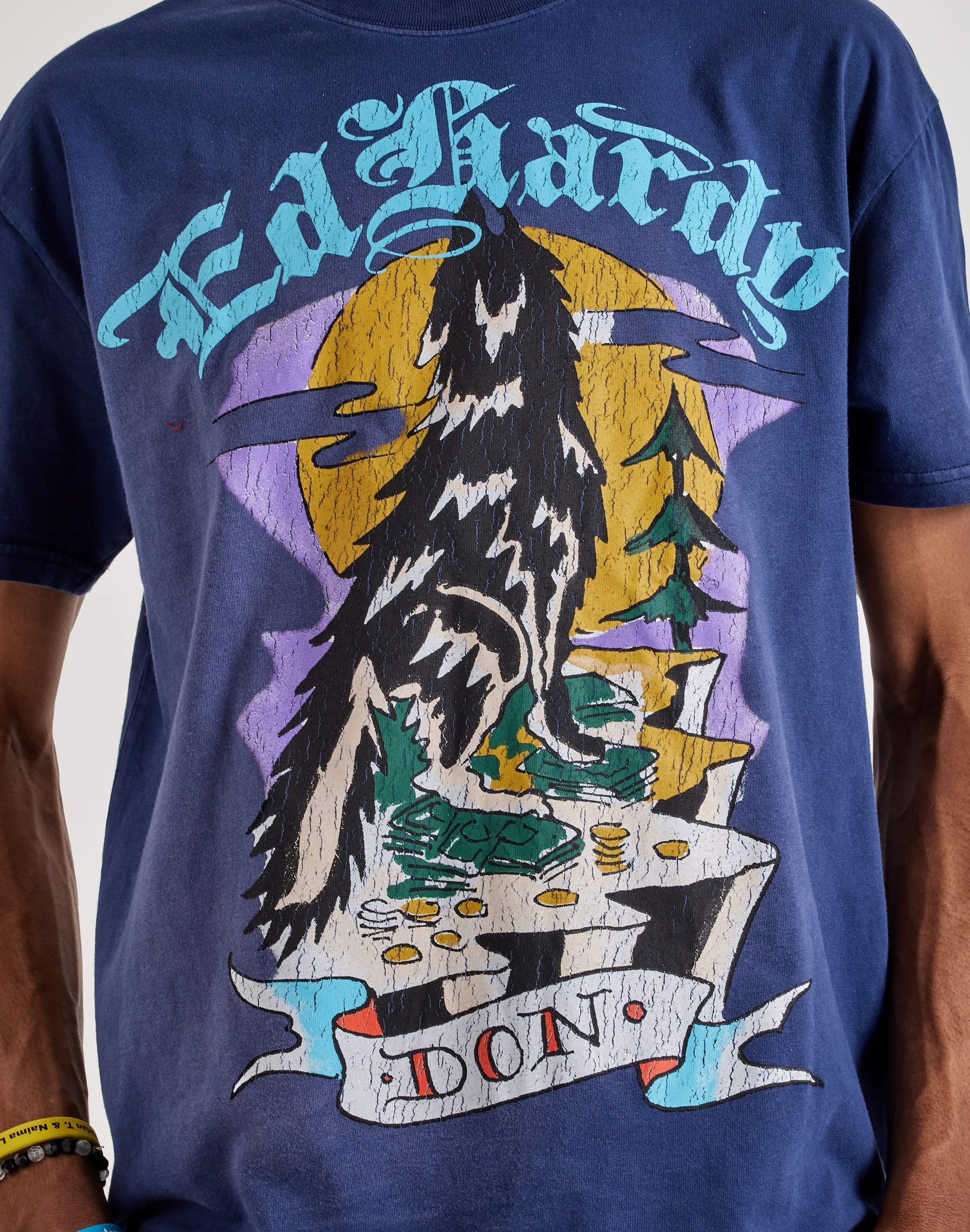 Ed Hardy  Don Wolf Short Sleeve Boxy Tee Fashionable options