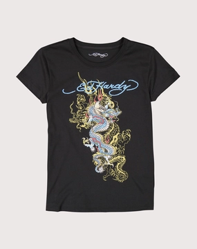 Ed Hardy Dragon Black Tee Everyday wear Wardrobe staples