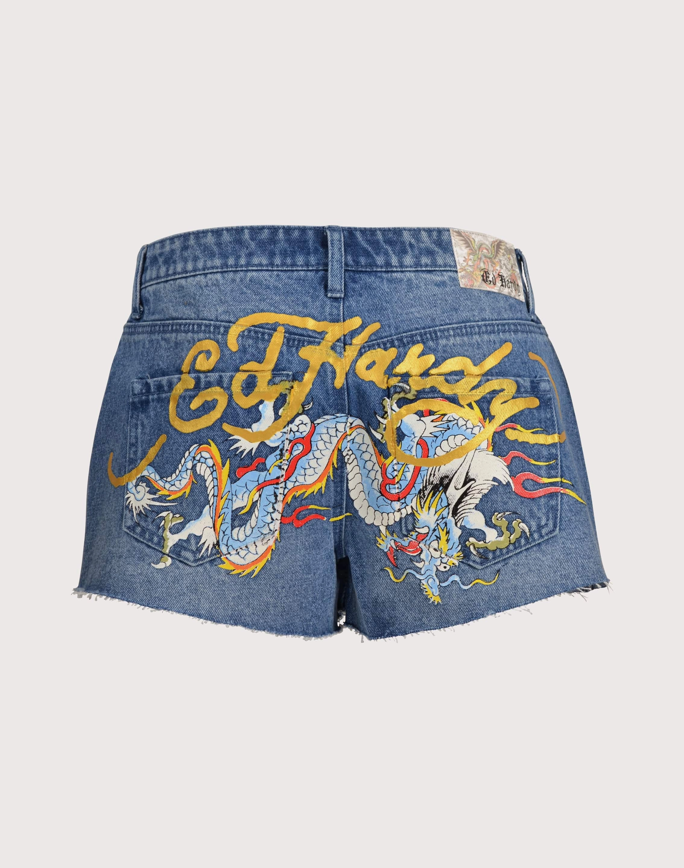 Ed Hardy Dragon Denim Shorts Fashion sizes