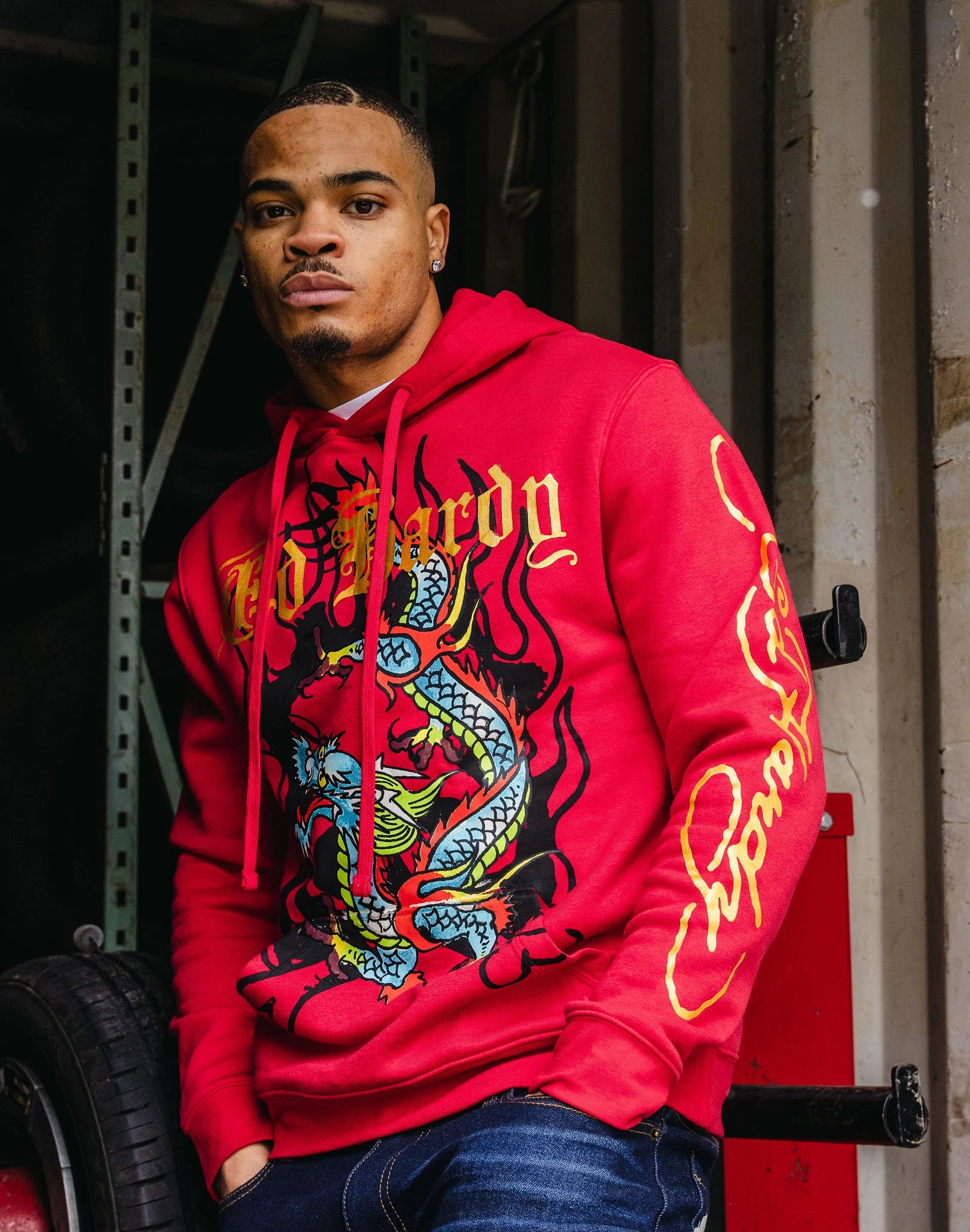 Style statements Ed Hardy Dragon Hoodie Silk - fabric fashion