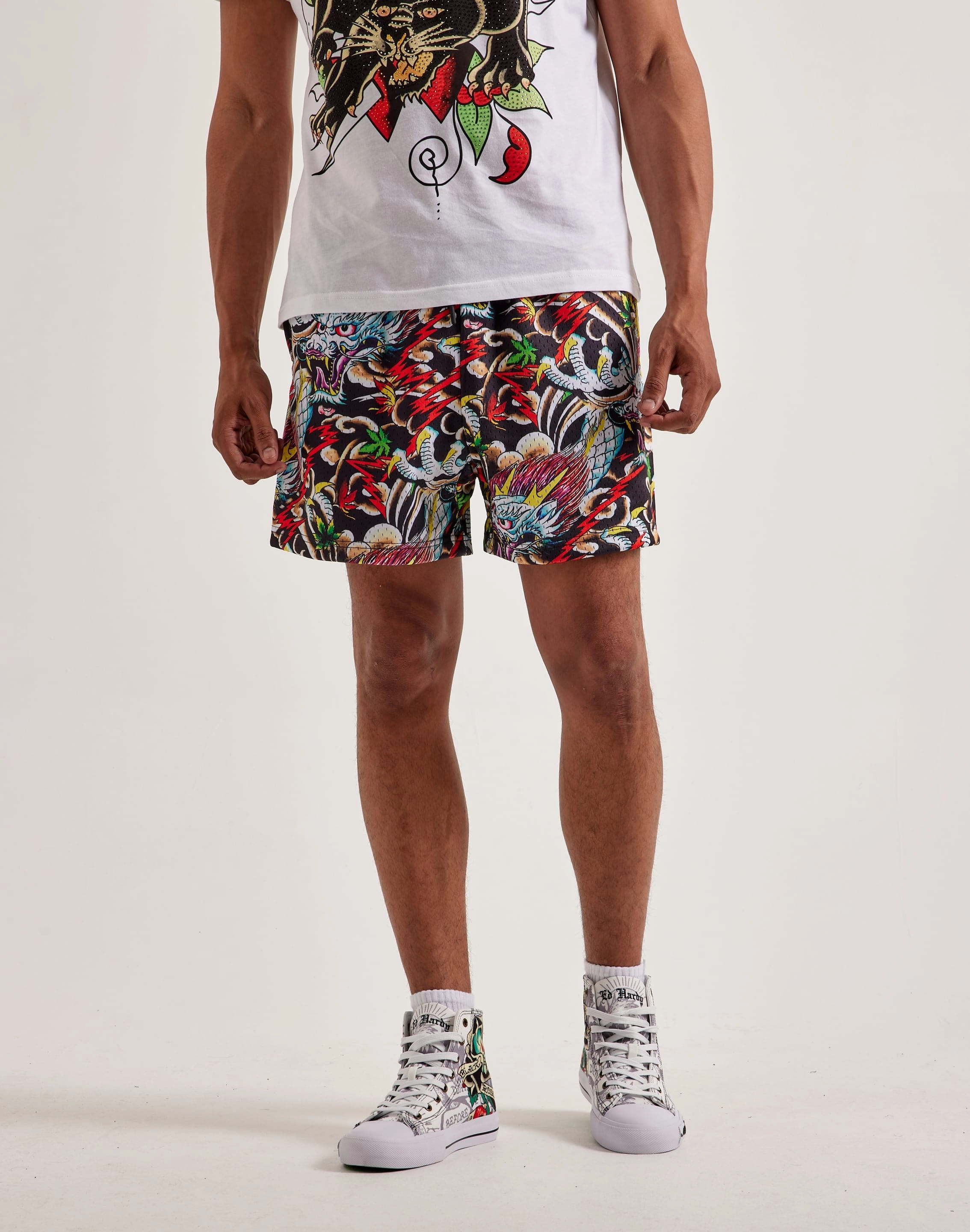 Fashion photography Ed Hardy Dragon Mesh Shorts Clothing assortments