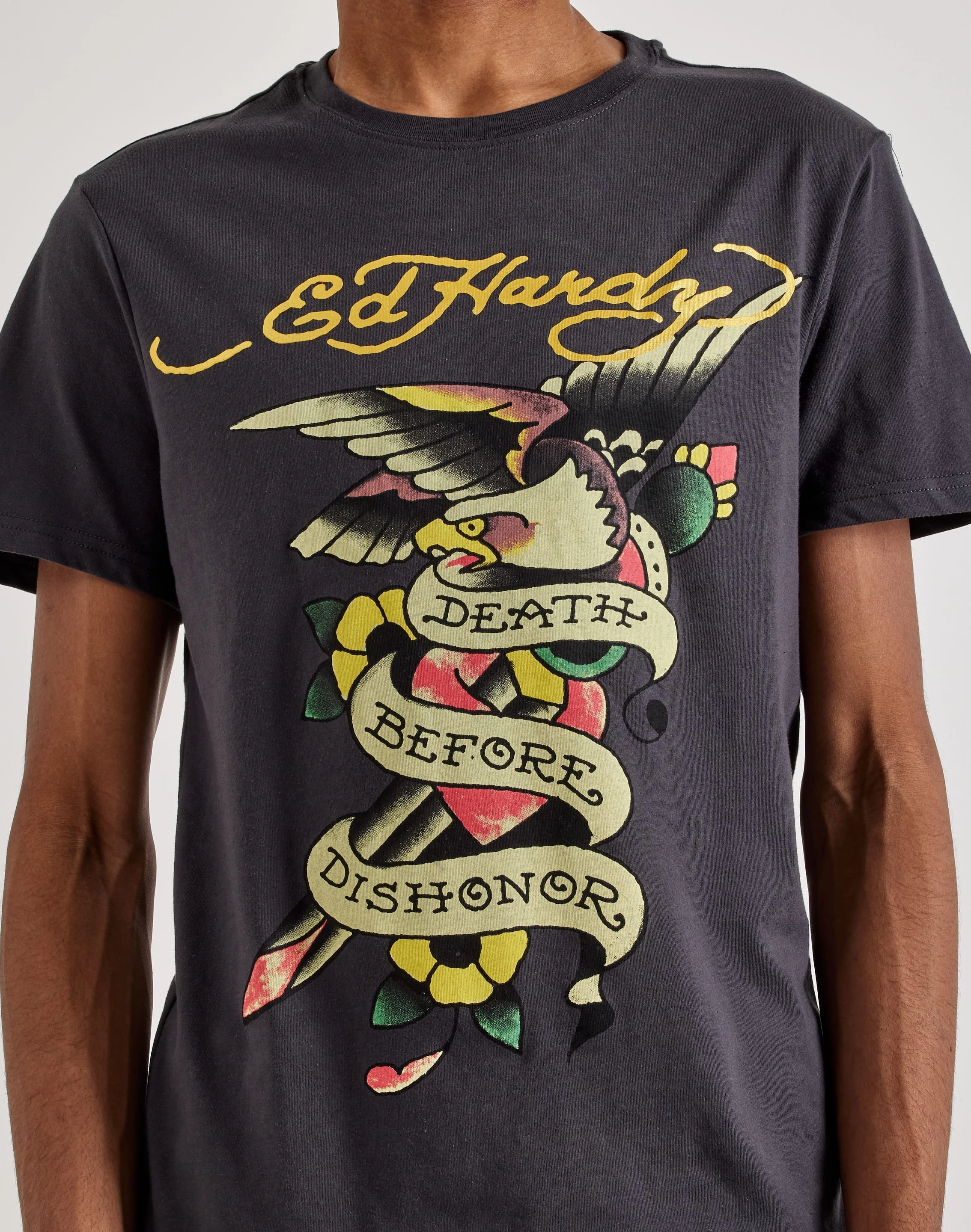Ed Hardy  Eagle Short Sleeve Tee Military - inspired fashion