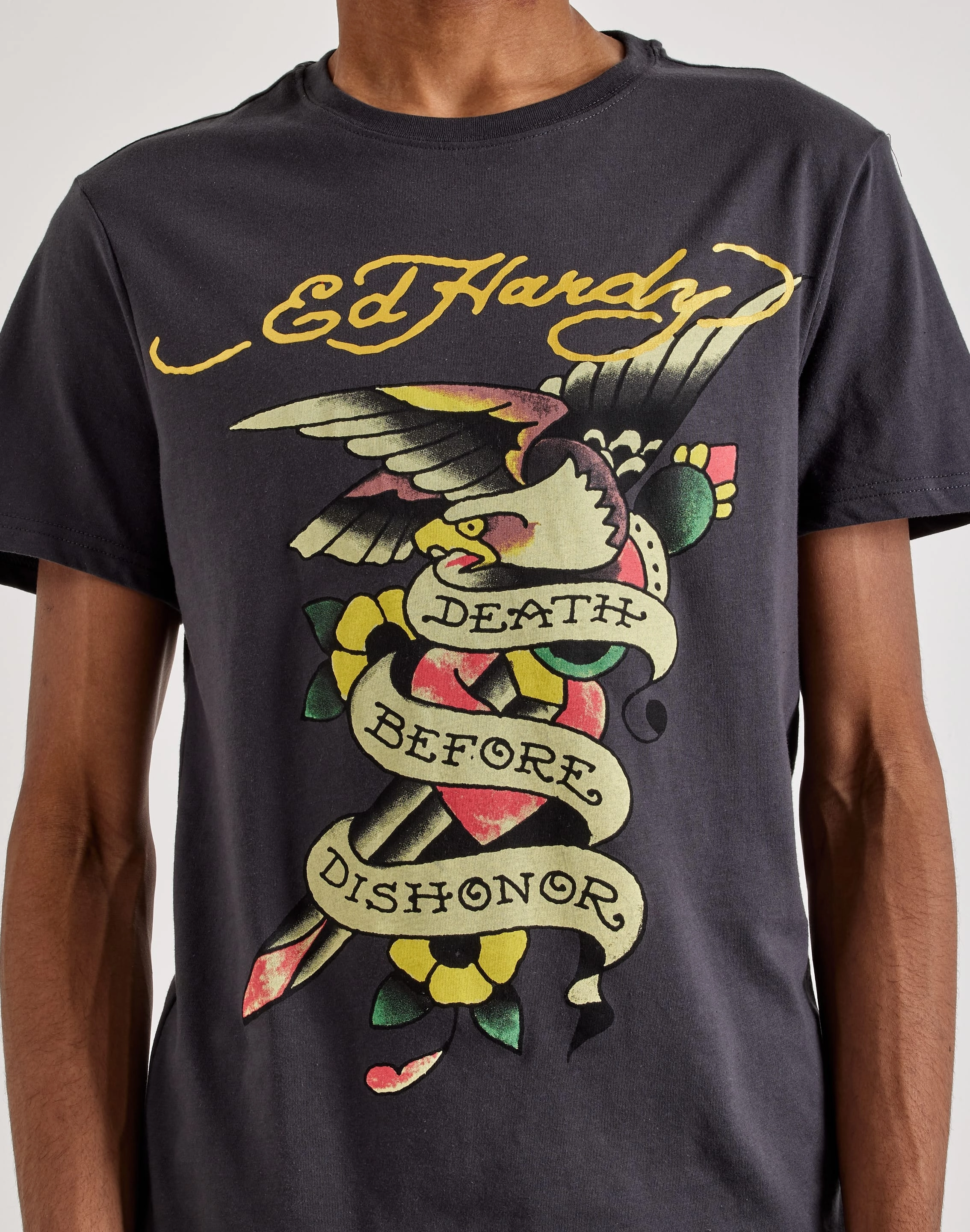 Ed Hardy  Eagle Short Sleeve Tee Military - inspired fashion