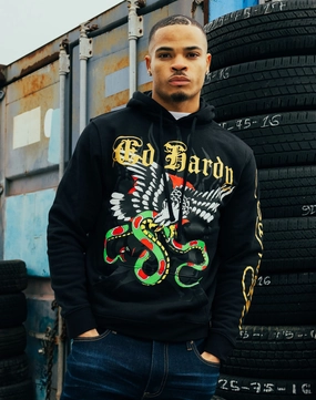 Ed Hardy Eagle Snake Hoodie Nylon - included fashion Fashion swaps